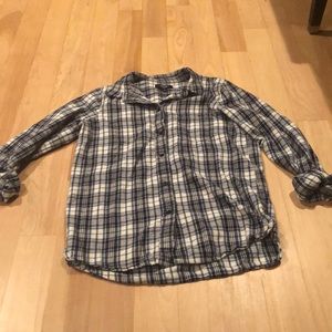 Madewell Blue Plaid Flannel Button Down